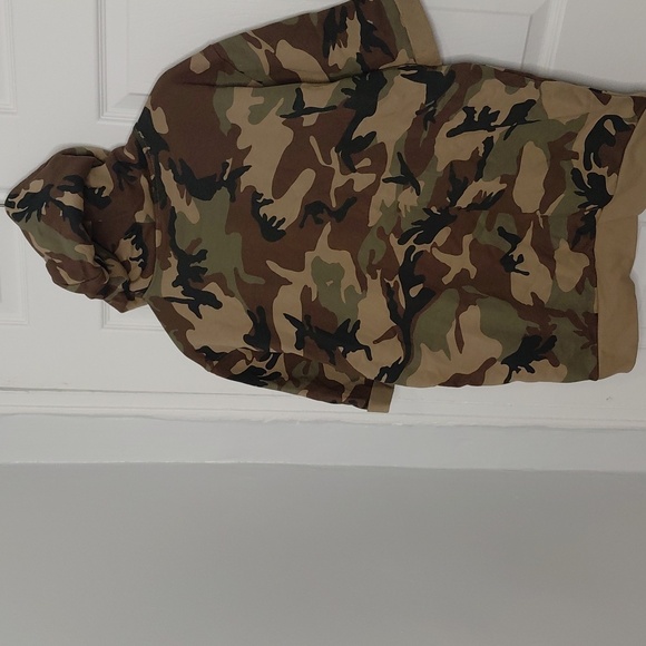 Zara Camouflage Hoodie Sweater - Green and Brown - Picture 7 of 7